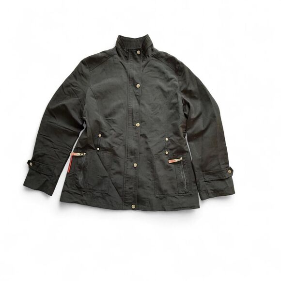 Vintage PRADA Black Full Zip Windbreaker Jacket Belt Loops & Zippered Pockets - Picture 7 of 8